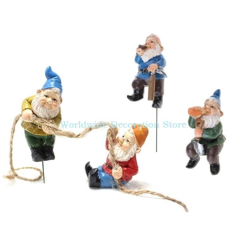 Bonsai Garden Layout - Q39B 4PCS DWARF RESIN Figurines Tree
