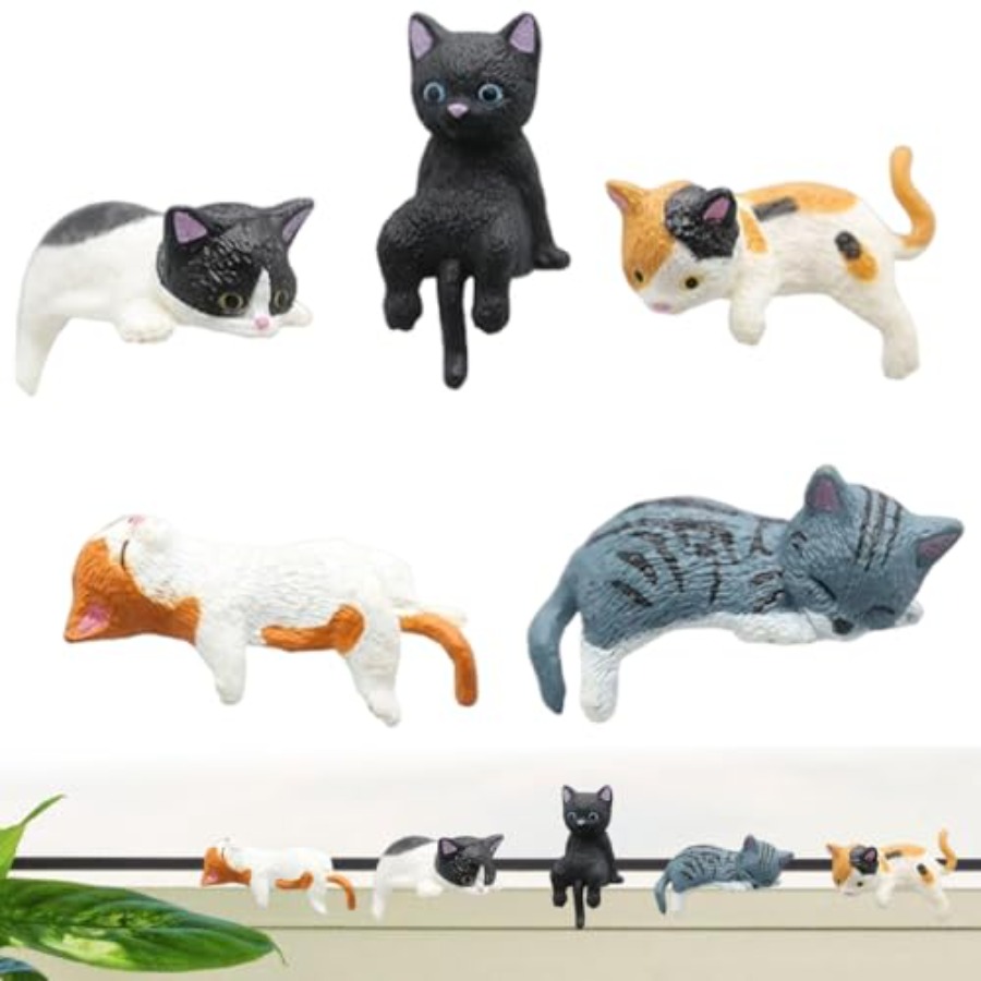 Bonsai Garden In Japan - Miniatuur schattige kattenfiguren, mini huisdier feeëntuin