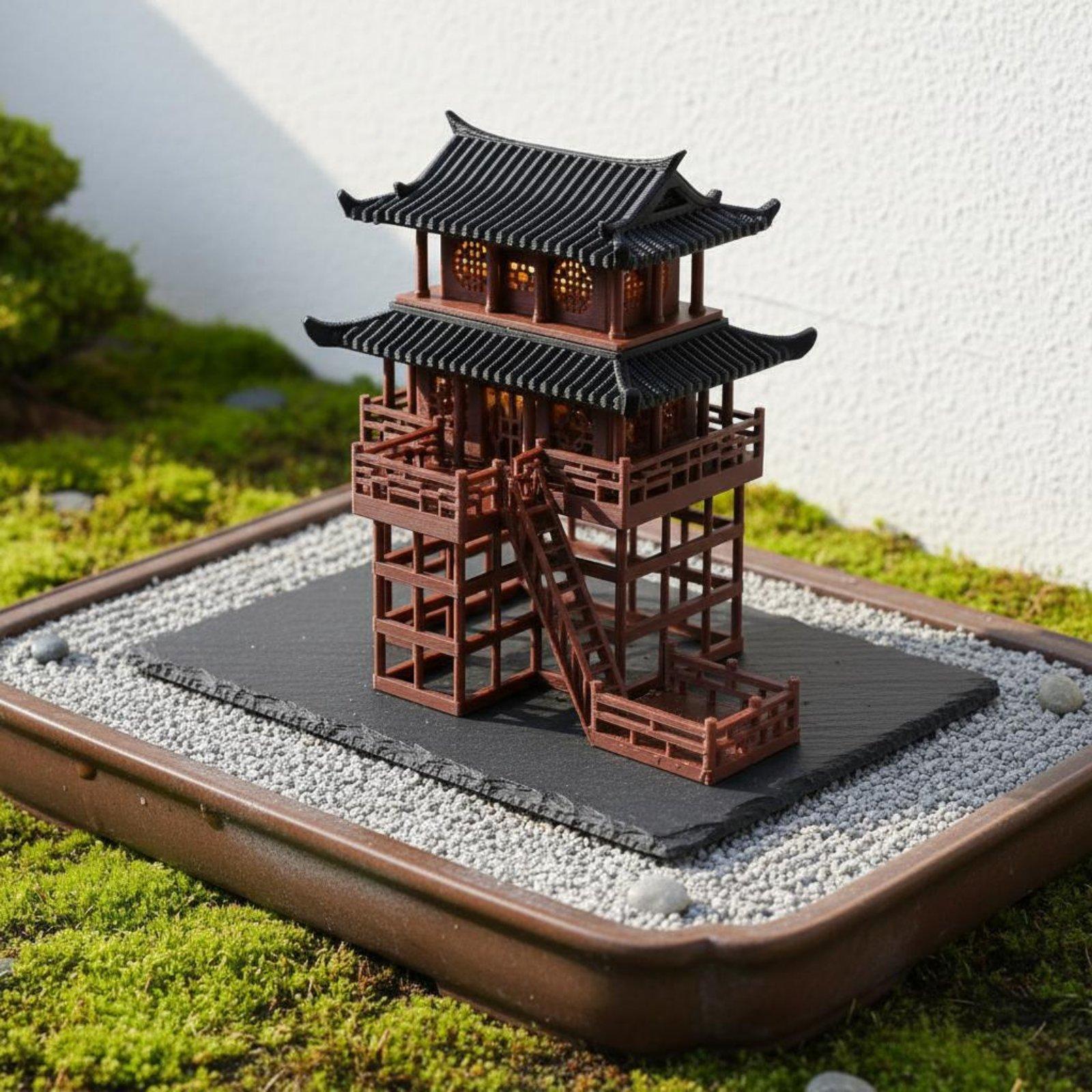Japanese Garden Bonsai - Bonsai Huis Tafelblad Plastic Pagode Mini