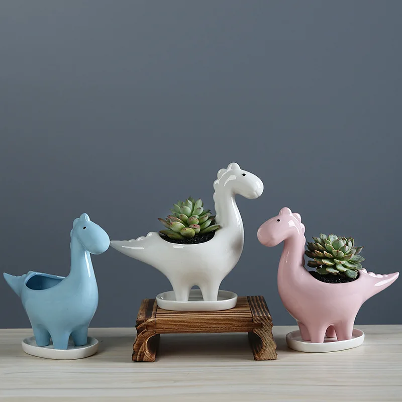 Keramische cartoon dinosaurus  - Japanese Garden Bonsai recensie en prijs
