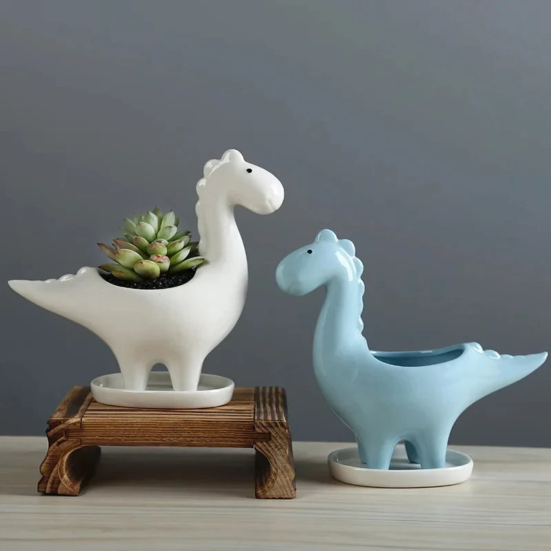 Keramische cartoon dinosaurus  - Japanese Garden Bonsai recensie en prijs