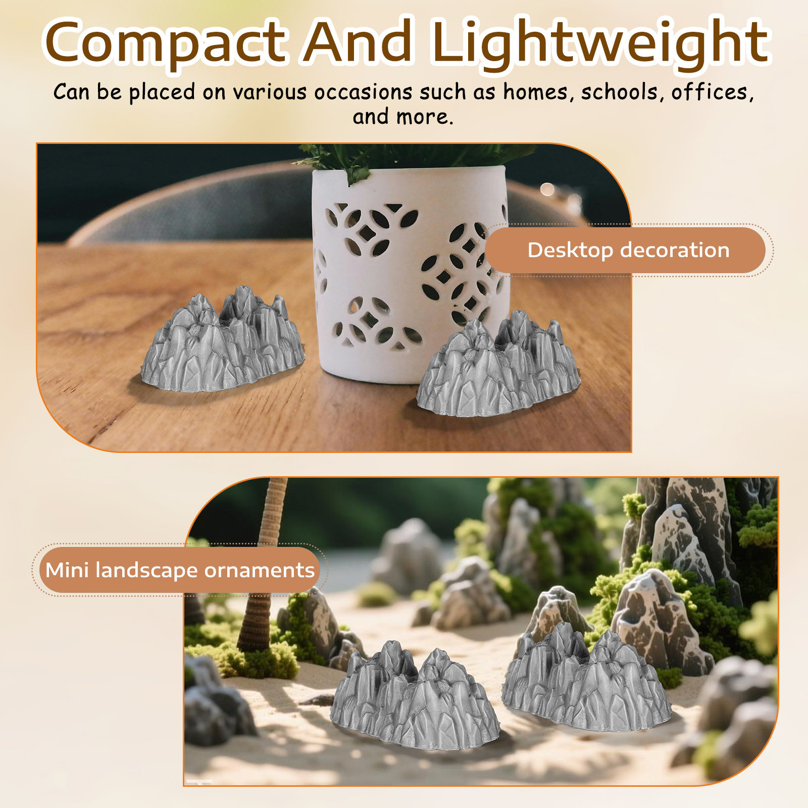 20 stuks mini rotsjes plastic  - Bonsai Garden Mini recensie en prijs