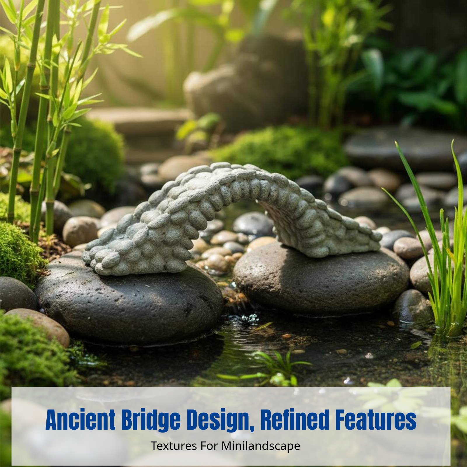 Harsstenen brug miniatuur land - Bonsai Garden China recensie en prijs